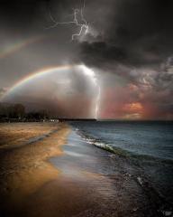 Lightning storm. Sauble Beach Canada