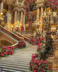 Paris Opera House decorated for Christmas