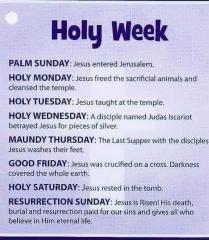 Easter holy week