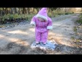 Tooooo Funny! Little Girl&#039;s First Walk On Ice