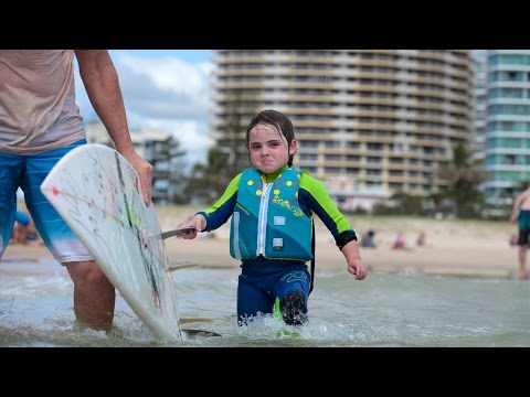 A small surfer makes big waves. (6 year old Quincy Symonds aka &quot;The Flying Squirrel&quot;)