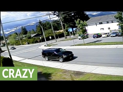 Security cam captures insane number of crazy events in BC town
