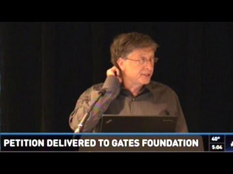 Protesters Petition Bill Gate To Make His Actions Match His Words