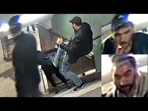 UNCENSORED: Migrant Gang kicks German Girl down Stairs - Official Berlin Police CCTV Footage