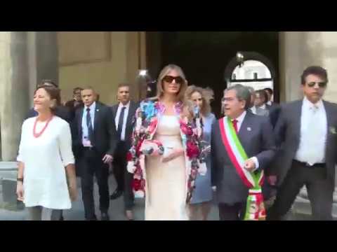 Stunning Melania Trump At G7 Summit in Sicily, Italy (VIDEO)