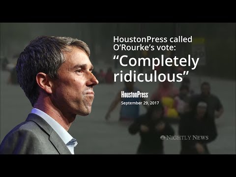 Houston Press called Robert &quot;Beto&quot; O&#039;Rourke&#039;s lack of vote for Hurricane victims completely ridiculous