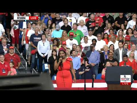 Actress/Singer Mary Millben Gives Amazing Rendition of National Anthem at Trump Orlando Rally