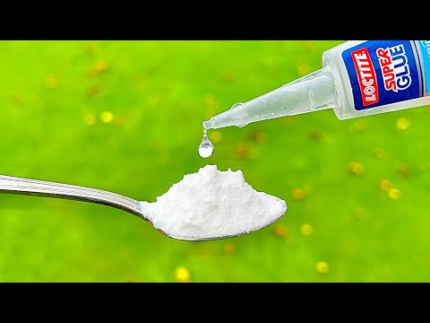 Super Glue and Baking soda! Pour Glue on Baking soda and Amaze With Results